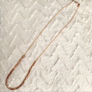 Rose gold beaded necklace